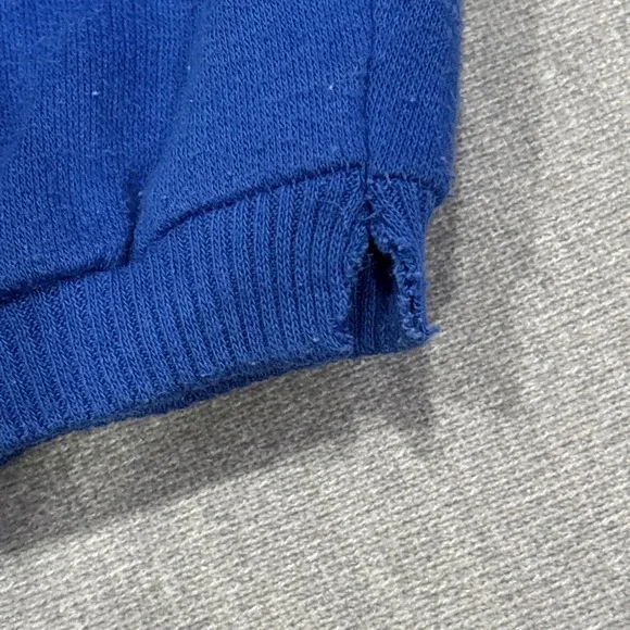 vintage 80's swatch watch sweatshirt blue pocket M (21" Pit To Pit) Graphic USA - Picture 11 of 14